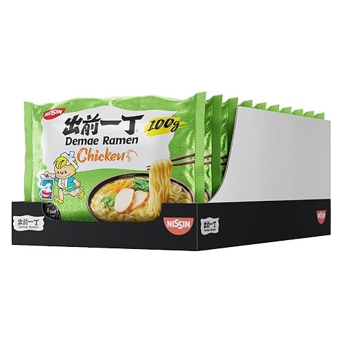NISSIN Ramen Chicken Flavoured Instant Noodles, 100g (Pack of 10) - Chicken