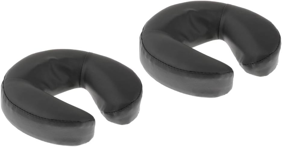 Abbraccia 2 Pieces Foam Massage Table Face Cradle Pad with Ultra-Soft PU Leather Cover - Head Rest Cushion Pillow Positions Head and Neck : Beauty & Personal Care