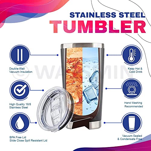 Wassmin Personalized St Patricks Day Tumbler Irish Fact Celtic Cross Jewelry Drawing Stainless Steel Tumbler 20 Oz 30 Oz With Lid Travel Mug Saint Paddy's Day Gifts For Irish Women Men Family Friends #TOP5