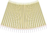 URAQT Birthday Candles, 24 Pcs Metallic Birthday Cake Candles in Holders, 5.1 inch Long Thin Golden