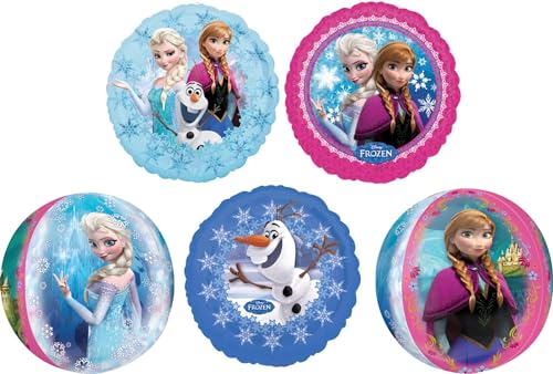 Anagram Frozen Elsa Anna and Olaf 5pc Birthday Party Supplies Bal...