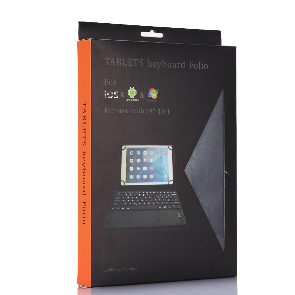 kuaijiexiaopu Funda Universal con Teclado y Soporte abatible Compatible con Todas Las Series de tabletas de 9 a 10 Pulgadas