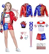 Heionia Kostüm Cosplay Costume Kinder Erwachsene mit Jacke T-shirt Shorts Perücke Handschuhe Base...