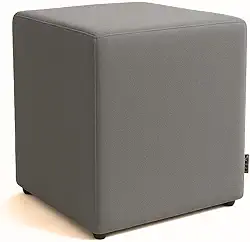 Puff Banqueta Quadrado Cubo Assento Decoração Conforto Eventos Comodidade Sala Quarto (Cinza Corino)