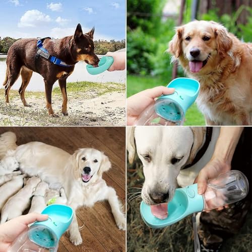FakeFace Haustier Trinkflasche 400ml - Automatische Wasserflasche Für Hunde & Katzen
