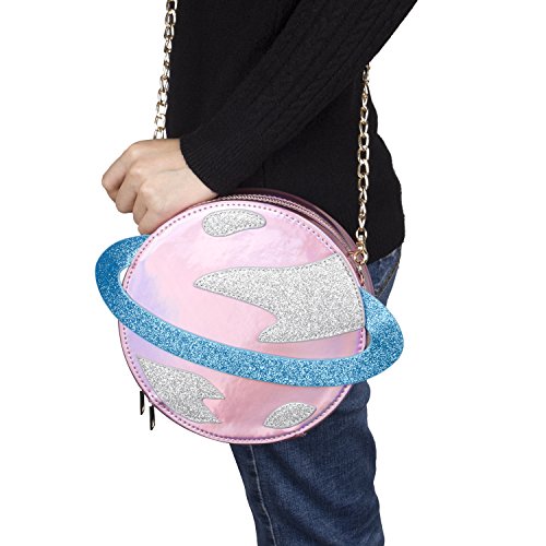 Girls Circular Planet Crossbody Purse Bags Women Phone Shoulder Bags Cellphone Wallet Purse4