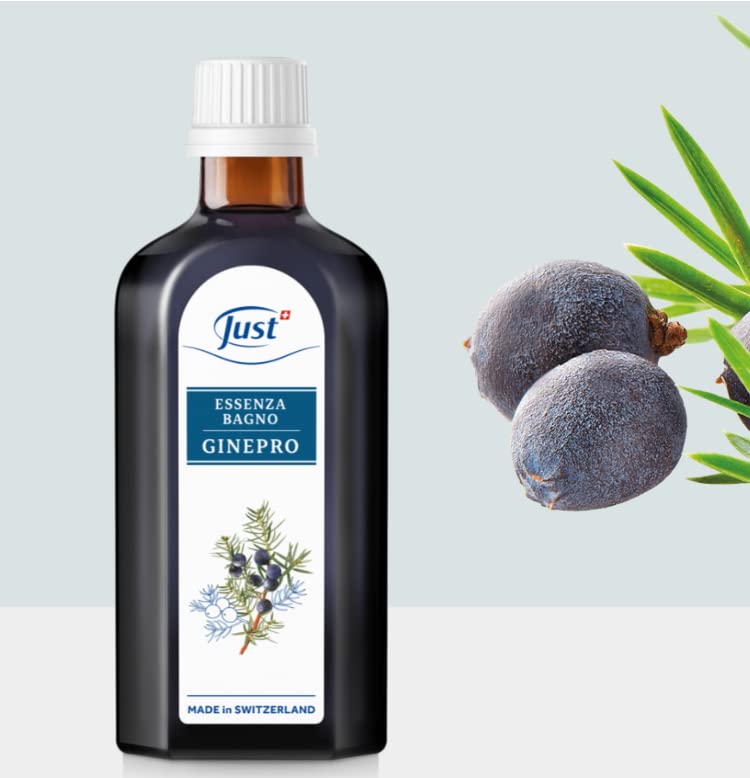 Just - Esencia de baño de enebro 125 ml estimula la circulación sanguínea natural de la piel