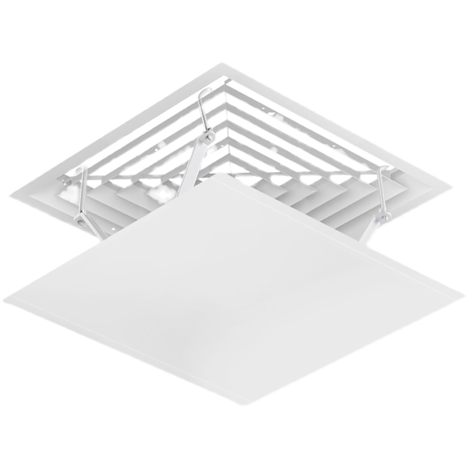Ycyrf White Central Air Conditioner Deflector, Air Deflectors For Square Ceiling Vents, Ac Vent Windshield Anti Direct Blowing(,45X45cm/18X18in)