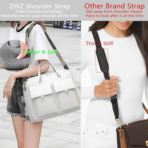 Image of ZINZ Shoulder Strap Universal Bag Strap - 78 inch Ultra-Thick Padded with Dual Balanced Adjustable Buckles for Briefcase, Travel, Sports, Laptop, Crossbody Bag,Camouflage Gray
