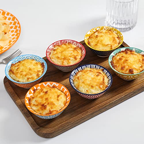Selamica Ceramic 3.5 Inch Dessert Bowls Set, 4 Oz Cute Small Bowls Dipping Bowls For Ice Cream Snack Side Dishes Condiment, Microwave Oven Dishwasher Safe, Set Of 6, Assorted Colors #TOP4