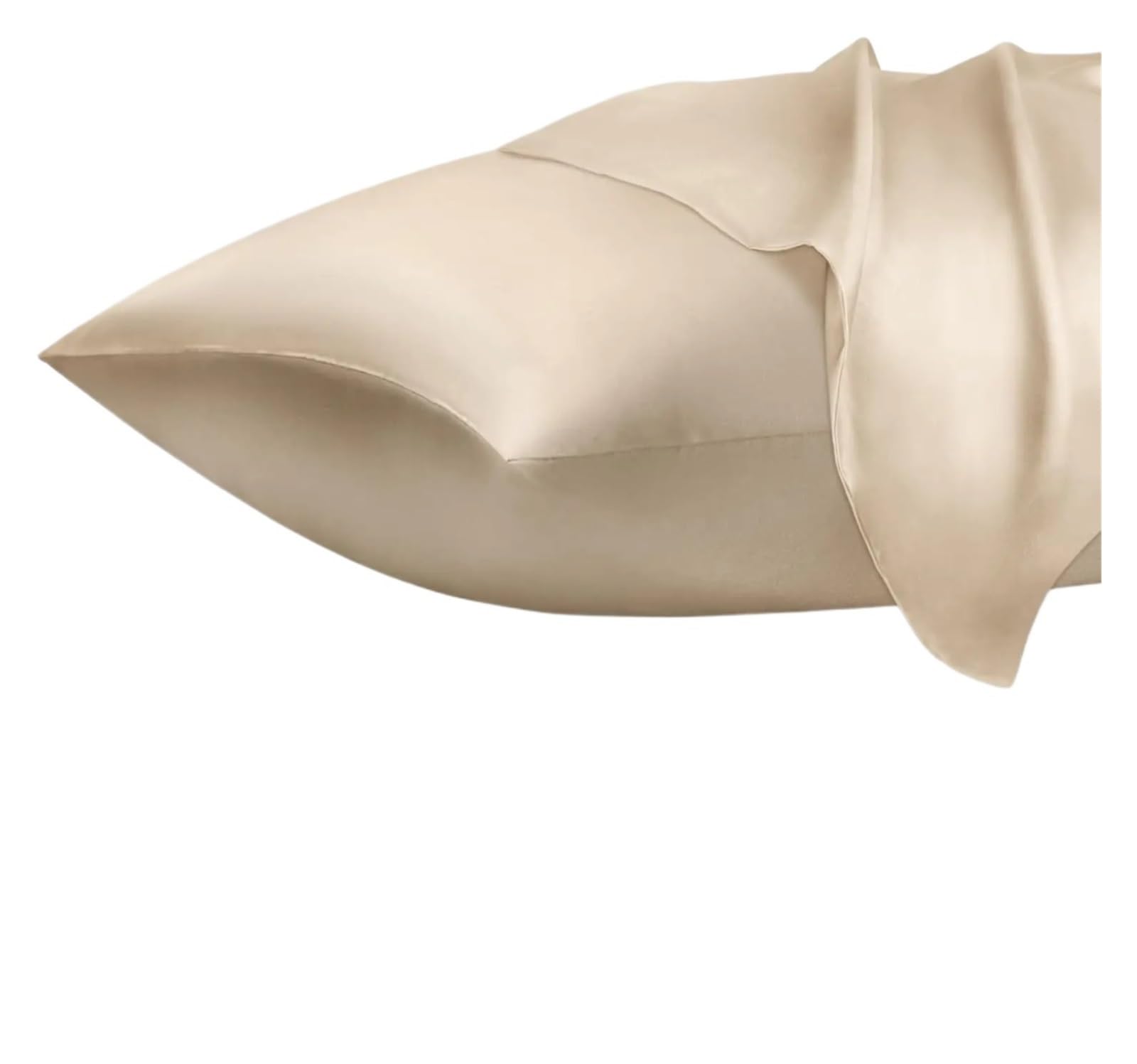 LYXYGMV 1/2PCS Satin Silk Pillowcase For Skin And Hair Soft And Breathable For the Bedroom(Champagne,1Pc 20x26in)