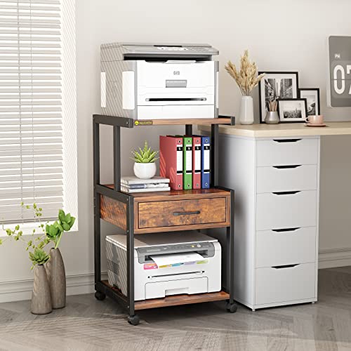 YQ-FUNLIS-3-Tier-Movable-Printer-Stand-with-Storage-Home-Office-Printer-Stand-with-Drawer-Rolling-Filing-Cabinet-Printer-Cart-for-KitchenRetro