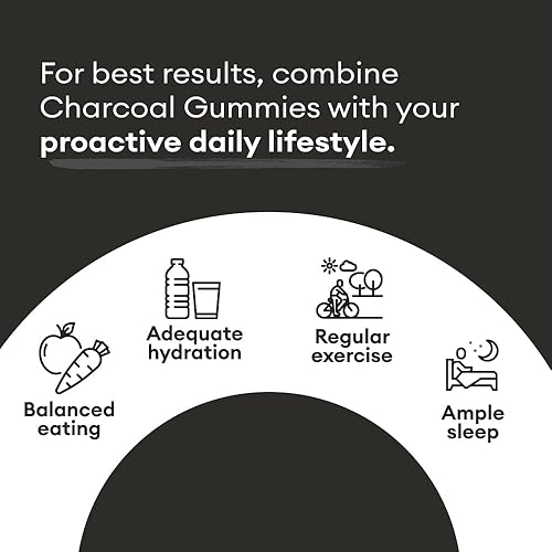 Miniatura 6 de Premium Grade Activated Charcoal Gummies - Coconut Charcoal Supplements for Detox Support, Oral Health, Stomach &amp; Digestion - Safe for Kids - No