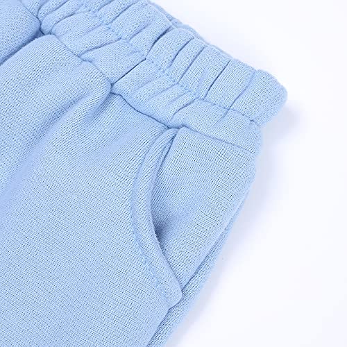 Image of MYGBCPJS Youth 2PCS Jogger Outfits Set Fleece Hooded + Sweatpants Boys Girls Athletic Sweatsuits Pullover Clothes