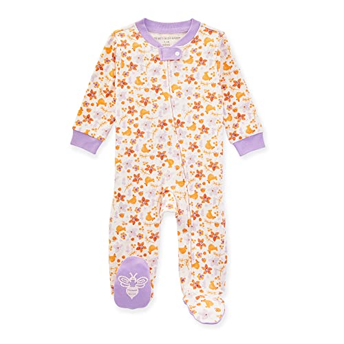 Image of Burt's Bees Baby unisex-baby Sleep & Play, Organic One-piece Romper-jumpsuit Pj, Zip Front Footed Pajama