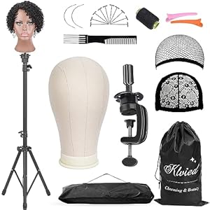 Klvied Verstärkter Perückenständer mit Kopf