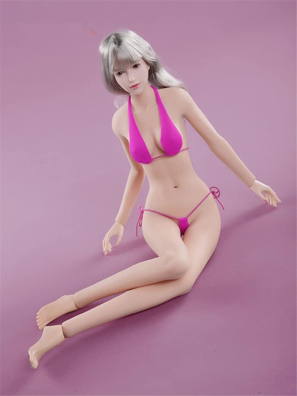 1/6 Scale Female Body, 12inch JIAOUDOLL Young Girl Small Bust Super Flexible Seamless Action Figure Body Doll Collection (JO-Q05B-BS01 New Suntan Skin)