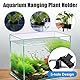 XIHIRCD 2 Stück Aquarium Pflanzenhalter, 5 Löcher Aquarium Pflanzkasten Kunststoff Wasserpflanzen Getränkehalter Hängender Aquarium Pflanzkorb Ständer Aufhänger Zubehör für Aquarium Dekorationen