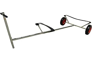 BRIS Marine Grade Stainless Steel Boat Launching Dolly for Inflatable with 16” Wheels Hand Trailer