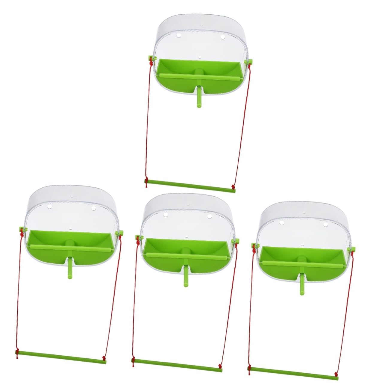 HANABASS 4juegos Alimentador De Pájaros para Ventana con Ventosas Comedero Transparente y Práctico para Periquitos y Canarios Observación De Aves para Familias