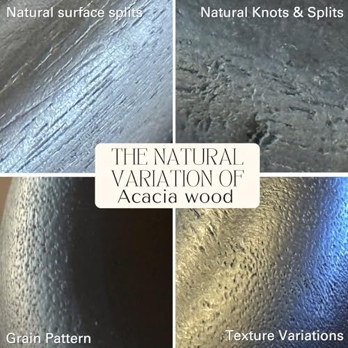 Wood Chain Link Decor – 13” Black Wooden Decorative Object for Coffee Table Decor & Neutral Decor for Home – Modern Knot Accent for Shelf Styling, Books, or Housewarming Gifts - Image 4