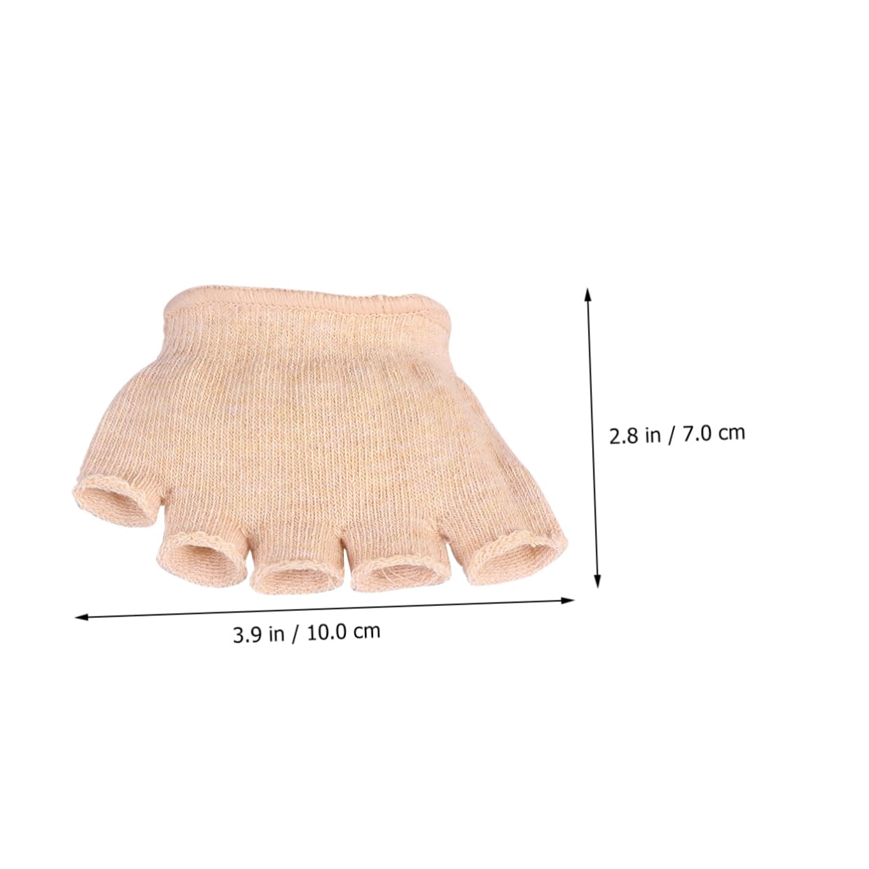 FOMIYES 4 Pair Open Toed Five Toe Socks for Women Elastic Fabric with Forefoot Support Pad No Show Design for Yoga and Fitness Khaki