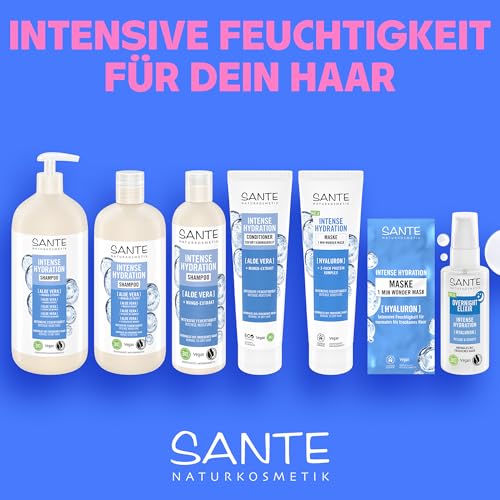 SANTE Naturkosmetik Intense Hydration Shampoo - 950 ml - mit Aloe Vera & Mango-Extrakt - Haarshampoo für trockenes Haar - sulfatfrei & vegan - dermatologisch getestet