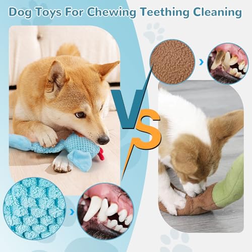 Image of Fuufome Squeaky Dog Toys for Medium and Small Dogs-Interactive Tug of War Toy for Puppy Teething,Great Plush Dog Toy for Dogs to Keep Them Busy