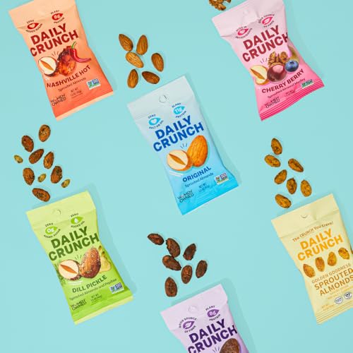 Image of Daily Crunch Sprouted Nuts, Turmeric & Sea Salt, 1.5 oz Bags, 8 Pack