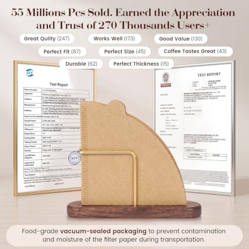 Image of Clinuse 200Pcs Cone Coffee Filters #2, Unbleached Size 02 Coffee Filter | Disposable Natural Paper Filters 2-4 Cup, 02 Cone Filters Compatible with Pour Over and Drip Coffee Maker