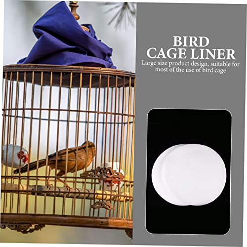 Image of Bird Cage Liner Papers Disposable Absorbent Cage Liners with Leak-Proof Bottom 11.10 X 11.10 X 0.11 in Sheets for Parrots and Small Birds Easy Cleaning