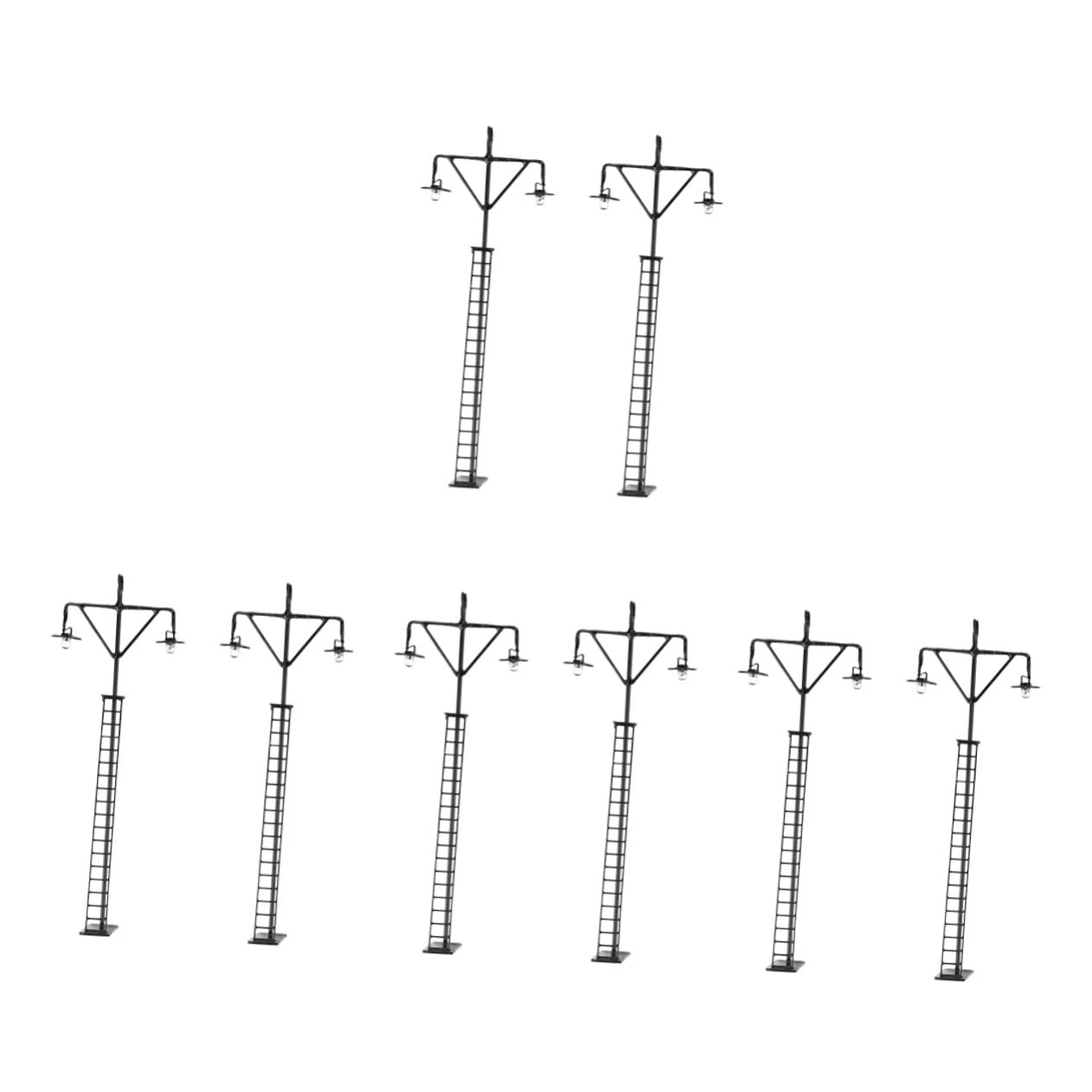 JEWEDECO 4sets Mini Simulation Light Model Railroad Train Lamp Miniature Terrain and Fine Craftsmanship 2pcs*4