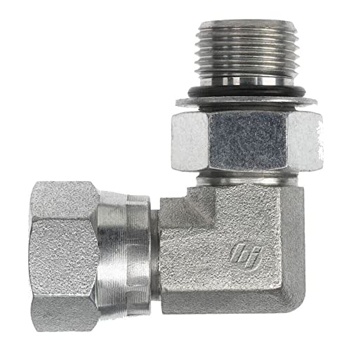 Brennan Industries FS6809-04-04-NWO-FG Forged Steel 90 Degree Elbow O-Ring Face Seal Fitting, 9/16