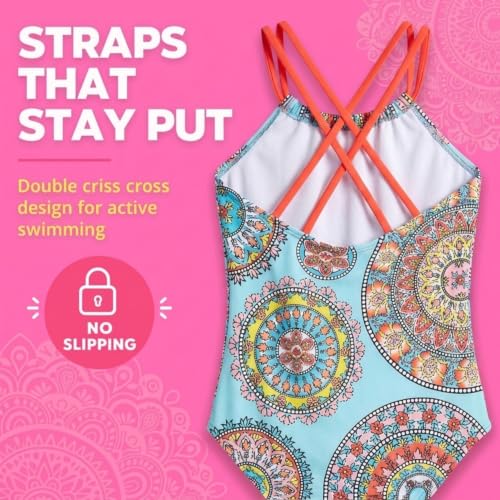 Image of Kanu Surf Girls Jasmine Beach Sport Halter One Piece Swimsuit