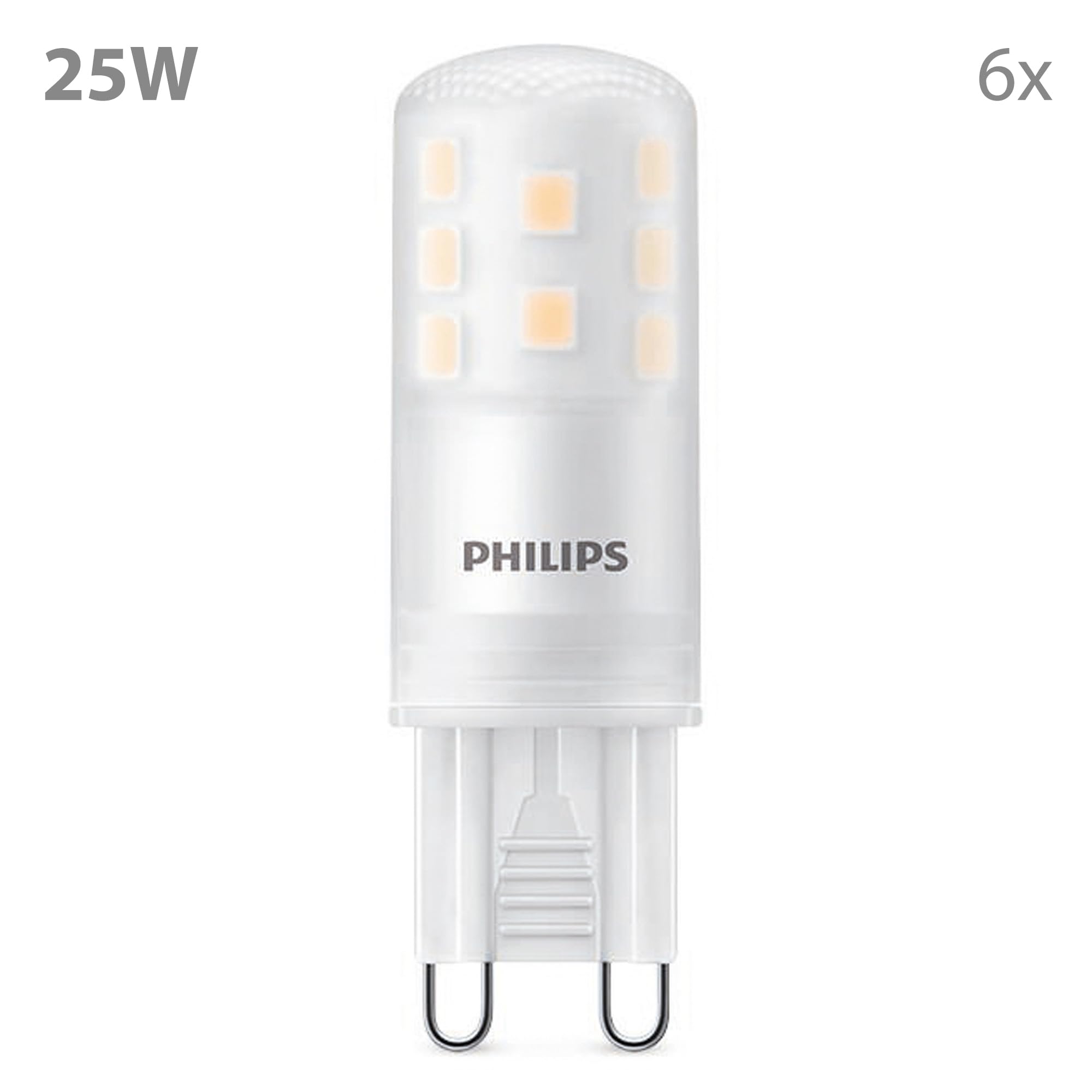 Philips Vorteilspaket - G9 LED Kapsellampe - 25W - Warmweiß | 6er-Set - Dimmbar