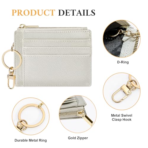 Image of Sodsay Card Case Slim Front Pocket Wallet for Women Credit Card Holder with Keychain | Slim, Front Pocket, Credit Card Holder, with Keychain
