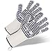 Lot de 2 gants longs résistants à la chaleur - Épais, légers et flexibles - Utilisation dans un four hollandais, un gros œuf vert, une pierre à pizza, des outils de cheminée, en plein air (bleu long)