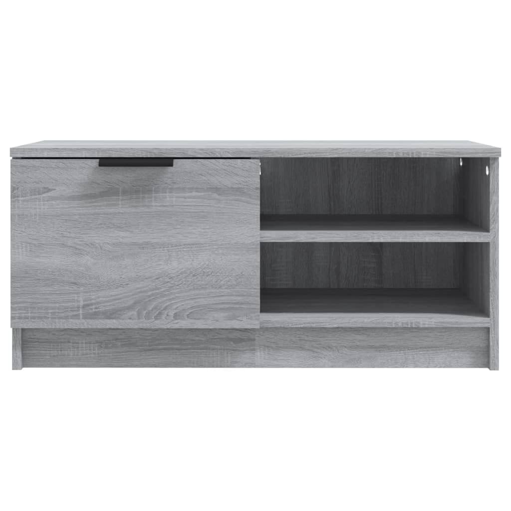 TABOJS Szary stojak pod telewizor Sonoma - 80x35x36,5 cm, drewniana szafka do przechowywania, meble do salonu, wszechstronny do sypialni, salonu i użytku biurowego