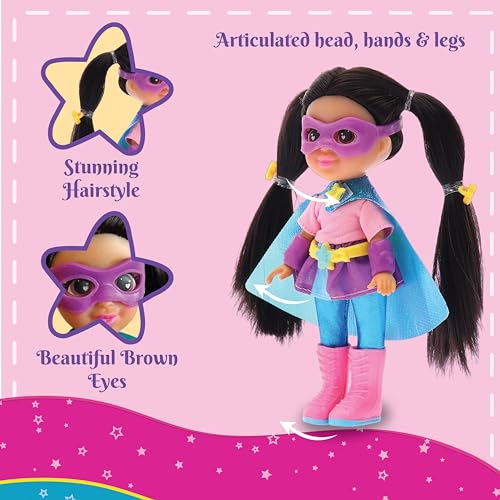 Image of Li'l Diva Superhero Starlight 6'' Doll|India's First Preschool RolePlay PretendPlay Toy with Accessories|Best Gift for Girls 3+|Movable Arms & Legs|Beautiful Dress|Elegant Eyes|Soft Hair Play