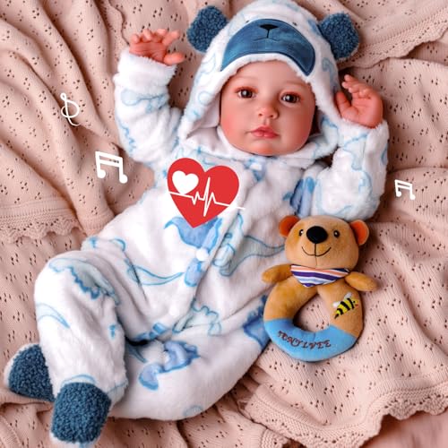 Muñeca Bebé Reborn Interactiva 20 pulgadas miniatura 1
