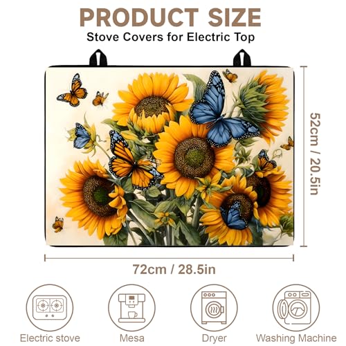 Image of Stove Guard Mat for Electric Stoves -Heat-Resistant Protector, Non-Slip Kitchen Counter Mat Stylish Kitchen Decor