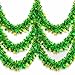 Hekocap St Patricks Day Shamrock Garland, 50FT Green Tinsel Garland for St Patricks Day Decorations, Tree, Mantle, Home, Office, Party Décor