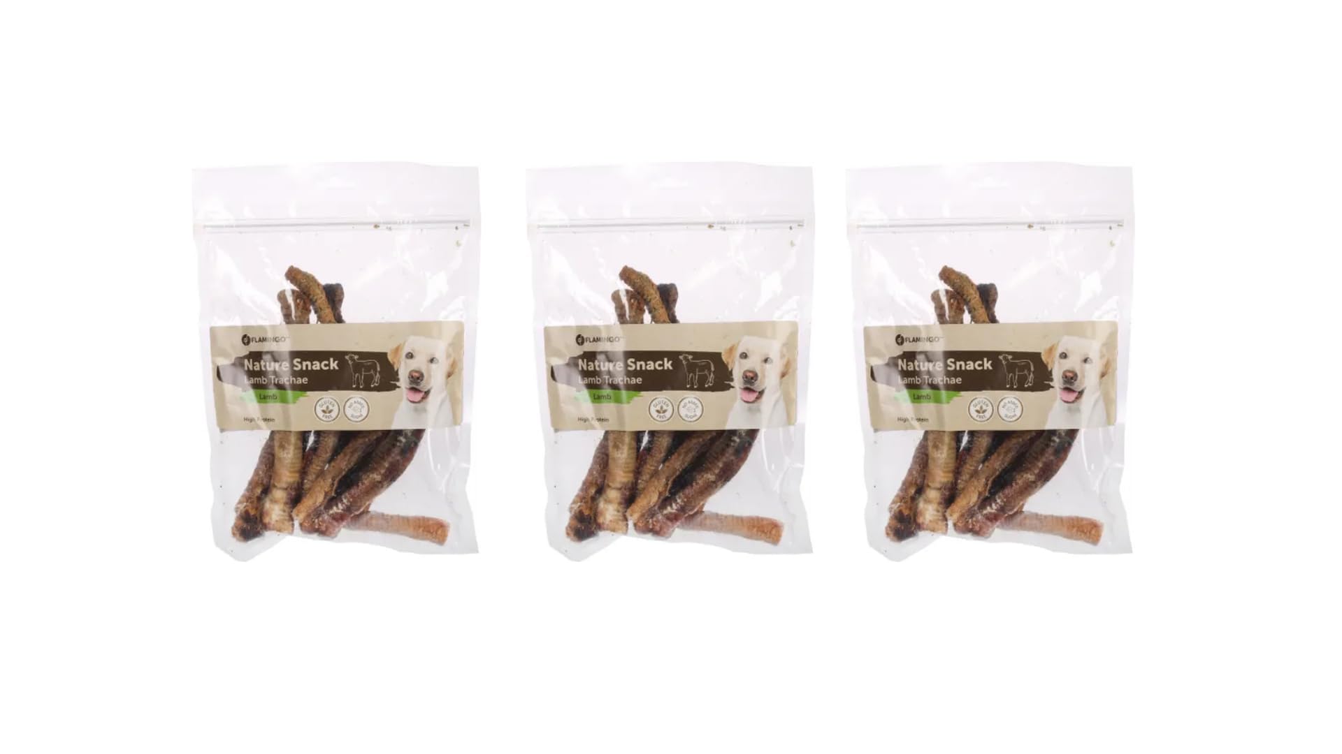 Flamingo Snacks para Perros TRAQUEA DE Cordero 6x200GR