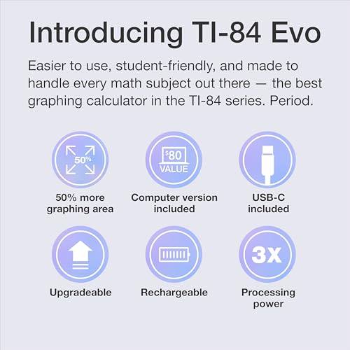 Image of Texas Instruments Graphing Calculator | Intuitive Icon-based Homescreen, USB-C Charging, Python Programming, Faster Performance, Bigger Graphs than TI-84 Plus CE