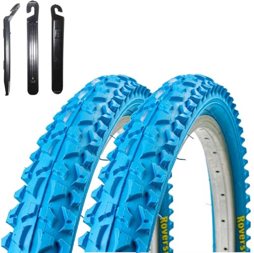 2 x Roverstone 26' Fahrradreifen Fahrradmantel blau 57-559 (26x2,125) inkl....