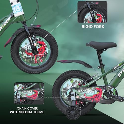 Image of Stryder 14T Rexy Kids Cycle | Age 3-5 Years | Height 36-40″ | Olive Green /Black