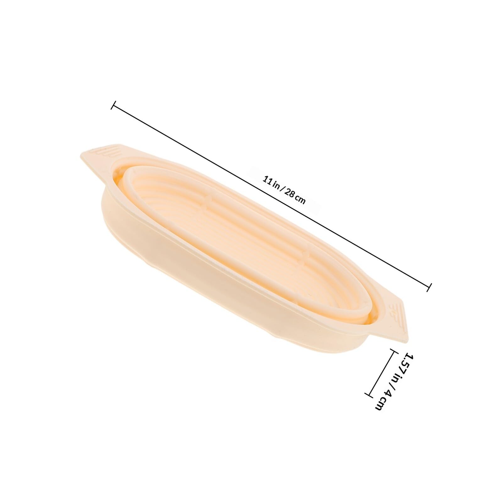 SOLUSTRE Juego de 6 Piezas Cesta Banneton Silicona Beige Ovalada y Pequeña para Fermentar Pan Masa Madre, Kit Repostería Cuenco, Cuchillo Acero Inoxidable, Espátula y Pincel para Hornear