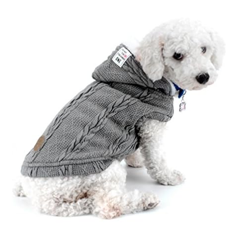 SMALLLEE_LUCKY_STORE Knitted Dog Hoodie Jumper Cover