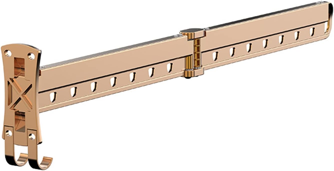 Wall Mounted Clothes Hanger, Retractable Foldable Laundry Drying Rack, Aluminum Alloy Invisible Clothes Rail, for Home Balcony Mudroom Bedroom,Black,Silver