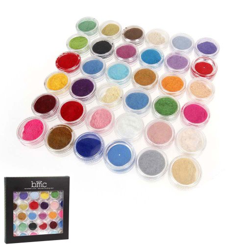 BMC Velvet Flocking Powder Dust 3D Nail Art Manicure Accessories Set-36 Colors